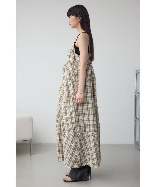 AZUL by moussy(アズールバイマウジー)の「チェックキャミソール2WAYワンピース(ワンピース・レディース・ホワイト系その他/ブラック系その他・FREE)」の6枚目の写真