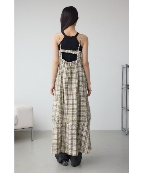 AZUL by moussy(アズールバイマウジー)の「チェックキャミソール2WAYワンピース(ワンピース・レディース・ホワイト系その他/ブラック系その他・FREE)」の7枚目の写真