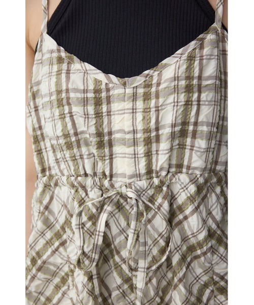 AZUL by moussy(アズールバイマウジー)の「チェックキャミソール2WAYワンピース(ワンピース・レディース・ホワイト系その他/ブラック系その他・FREE)」の8枚目の写真