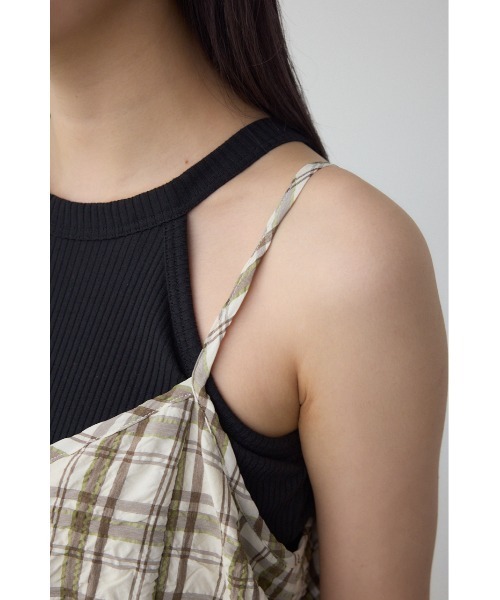 AZUL by moussy(アズールバイマウジー)の「チェックキャミソール2WAYワンピース(ワンピース・レディース・ホワイト系その他/ブラック系その他・FREE)」の10枚目の写真