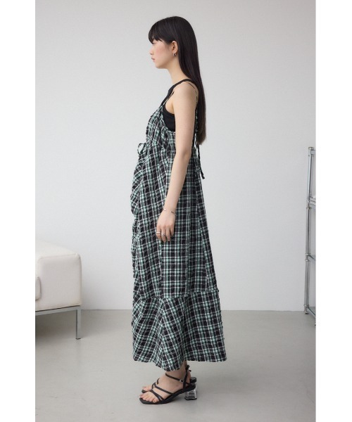 AZUL by moussy(アズールバイマウジー)の「チェックキャミソール2WAYワンピース(ワンピース・レディース・ホワイト系その他/ブラック系その他・FREE)」の17枚目の写真