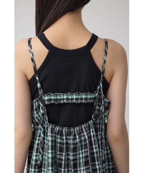 AZUL by moussy(アズールバイマウジー)の「チェックキャミソール2WAYワンピース(ワンピース・レディース・ホワイト系その他/ブラック系その他・FREE)」の20枚目の写真