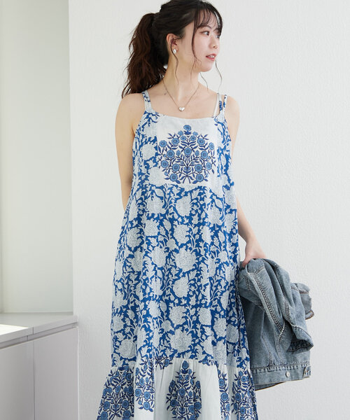 【海外限定】REISSワンピース☆Florere Florere Printed Puff Sl Fubail / ラッフルカラーワンピース