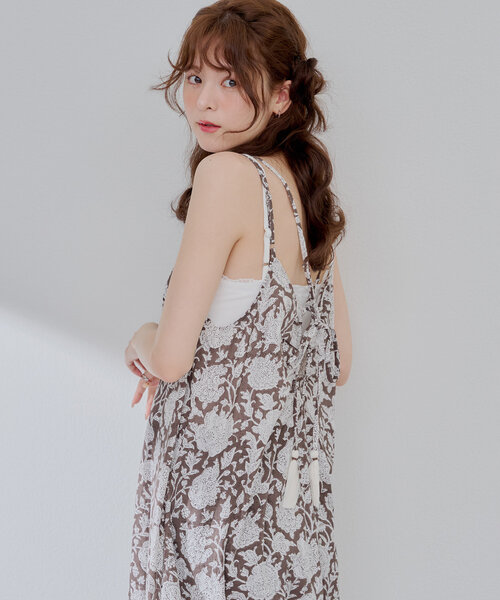 【海外限定】REISSワンピース☆Florere Florere Printed Puff Sl Fubail / ラッフルカラーワンピース