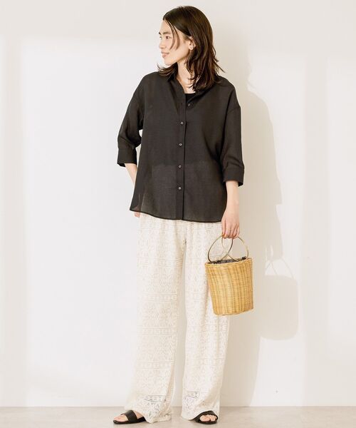 セール】シアーボイルレギュラー7分袖シャツ（シャツ/ブラウス