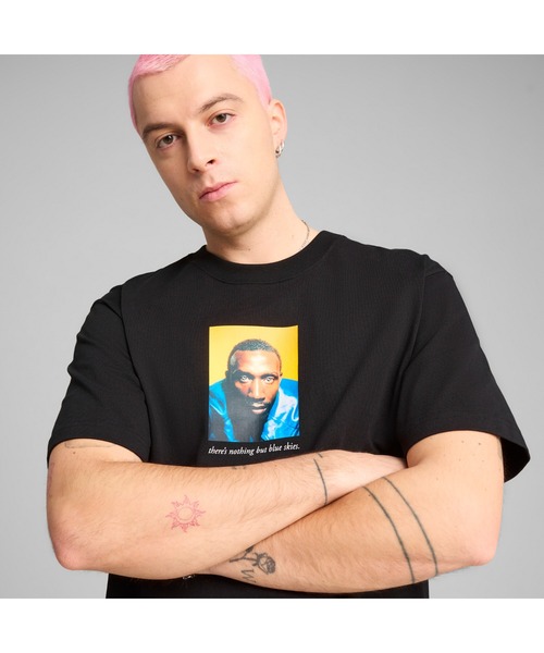 PUMA（プーマ）の「PUMA プーマ メンズ グラフィックス フォト 半袖 Tシャツ（Tシャツ/カットソー・メンズ・ホワイト/ブラック・X-LARGE/SMALL/X-SMALL/MEDIUM/LARGE）」の6枚目の写真