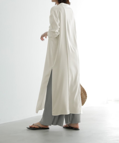 STYLE DELI(スタイルデリ)の「【LUXE】配色ステッチ両裾ファスナーワンピース(ワンピース・レディース・ホワイト/ブラック・2/1)」の11枚目の写真