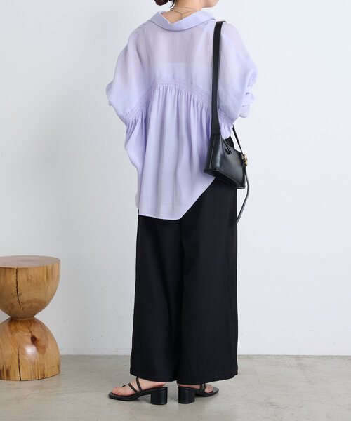 Jena espace merveilleux(ジェナ エスパスメルヴェイユ)の「【サイズ展開あり】ループ付きトロミワイドパンツ(その他パンツ・レディース・ブラック/ベージュ/アイボリー・1/2)」の20枚目の写真