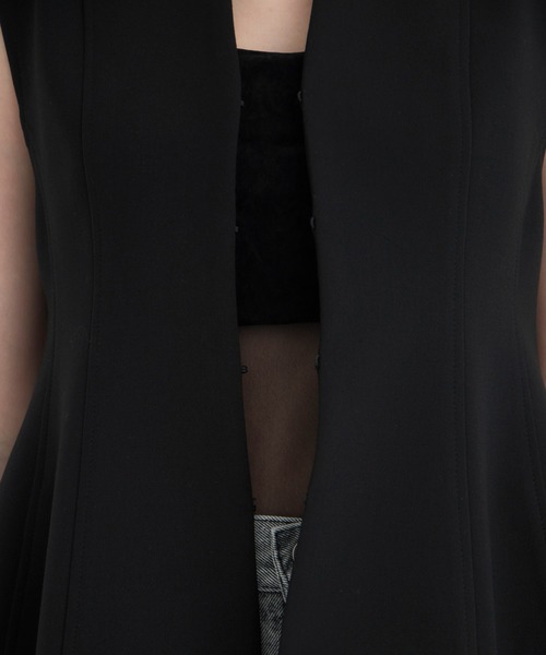 ベスト ジレ 「RITAN/リタン」Arch Pattern Cut Vest/アーチパターンカットベスト レディース RITAN ベスト ジレ 「RITAN/リタン」Arch Pattern Cut Vest