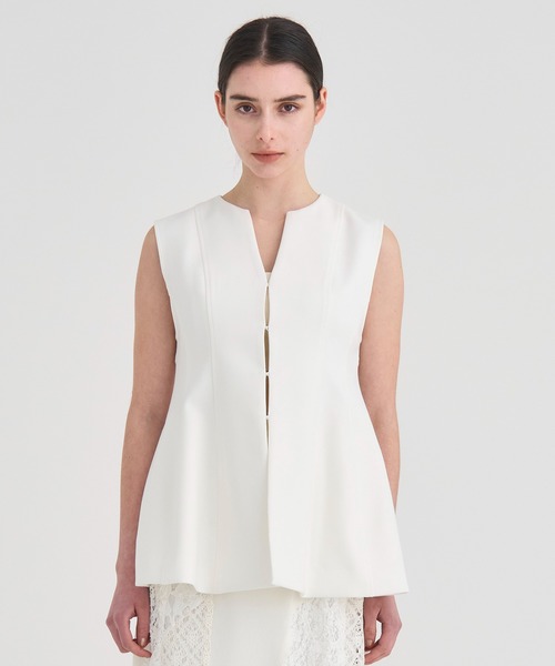 ベスト ジレ 「RITAN/リタン」Arch Pattern Cut Vest/アーチパターンカットベスト レディース RITAN/リタン】Arch Pattern Cut Vest/アーチパターンカット