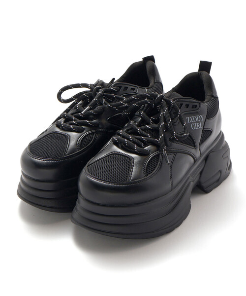 ZIDDY（ジディ）の「【 ニコ☆プチ 掲載 】ワンポイントロゴスニーカー(21~24cm)（スニーカー・キッズ・ブラック・22.0cm/23.0cm/24.0cm/21.0cm）」の2枚目の写真