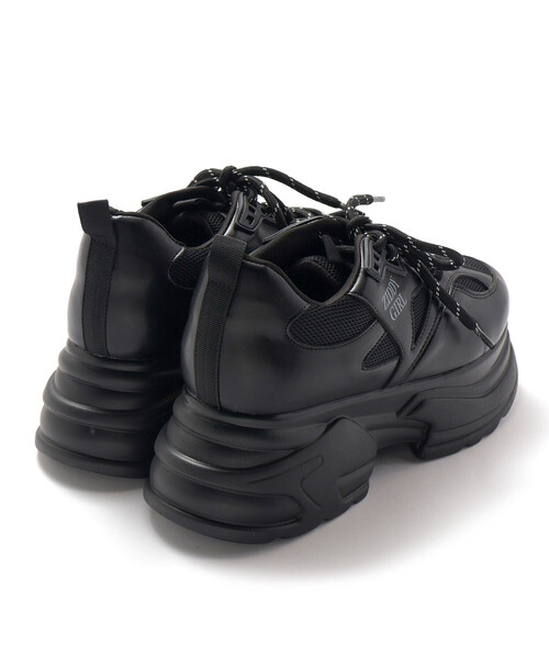 ZIDDY（ジディ）の「【 ニコ☆プチ 掲載 】ワンポイントロゴスニーカー(21~24cm)（スニーカー・キッズ・ブラック・22.0cm/23.0cm/24.0cm/21.0cm）」の3枚目の写真