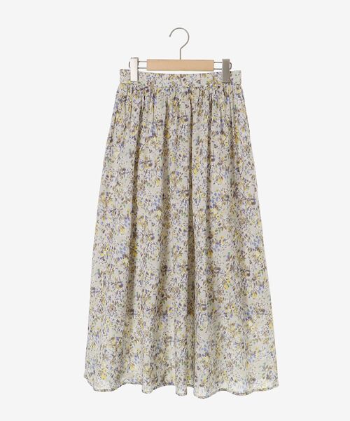 le.coeur blanc（ルクールブラン）の「《手洗い可能》フラワープリントギャザーフレアスカート（スカート・レディース・ベージュ系その他3/ブルー系その他4・38）」の21枚目の写真