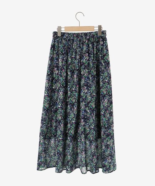 le.coeur blanc（ルクールブラン）の「《手洗い可能》フラワープリントギャザーフレアスカート（スカート・レディース・ベージュ系その他3/ブルー系その他4・38）」の14枚目の写真