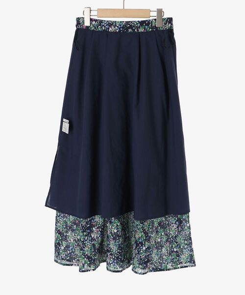 le.coeur blanc（ルクールブラン）の「《手洗い可能》フラワープリントギャザーフレアスカート（スカート・レディース・ベージュ系その他3/ブルー系その他4・38）」の18枚目の写真