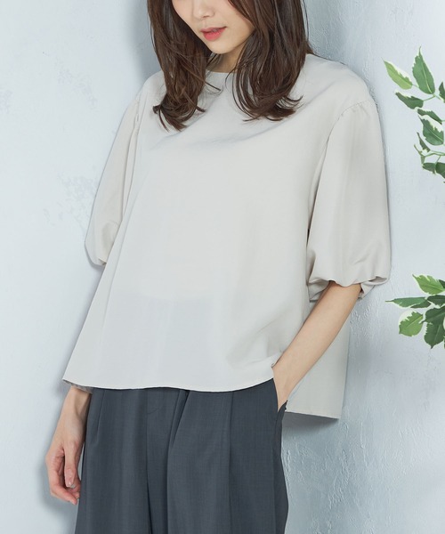 GALLORIA（ギャローリア）の「袖バルーンブラウス（シャツ/ブラウス・レディース・ベージュ/チャコールグレー/ライトブルー・LL/S/M/L）」の3枚目の写真