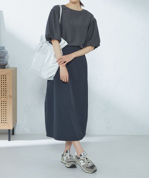 GALLORIA（ギャローリア）の「袖バルーンブラウス（シャツ/ブラウス・レディース・ベージュ/チャコールグレー/ライトブルー・LL/S/M/L）」の7枚目の写真