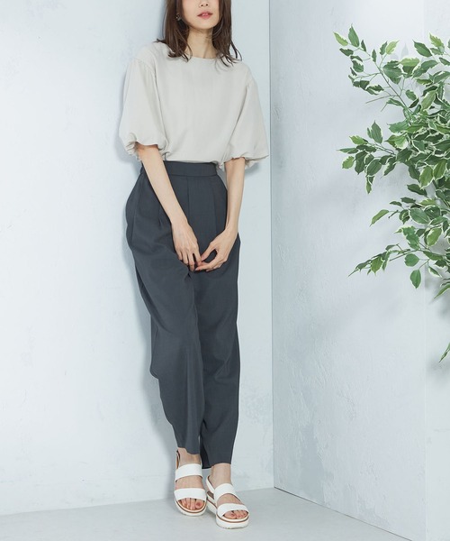 GALLORIA（ギャローリア）の「袖バルーンブラウス（シャツ/ブラウス・レディース・ベージュ/チャコールグレー/ライトブルー・LL/S/M/L）」の8枚目の写真