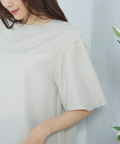 GALLORIA（ギャローリア）の「袖バルーンブラウス（シャツ/ブラウス・レディース・ベージュ/チャコールグレー/ライトブルー・LL/S/M/L）」の10枚目の写真