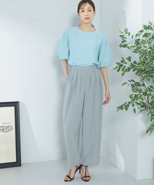 GALLORIA（ギャローリア）の「袖バルーンブラウス（シャツ/ブラウス・レディース・ベージュ/チャコールグレー/ライトブルー・LL/S/M/L）」の15枚目の写真