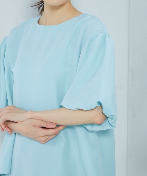 GALLORIA（ギャローリア）の「袖バルーンブラウス（シャツ/ブラウス・レディース・ベージュ/チャコールグレー/ライトブルー・LL/S/M/L）」の14枚目の写真