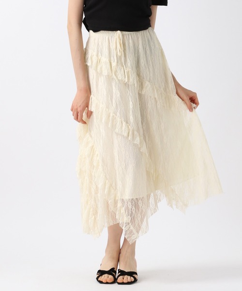 セール】【2025SS】レースフリルロングスカート（スカート）｜FOREVER