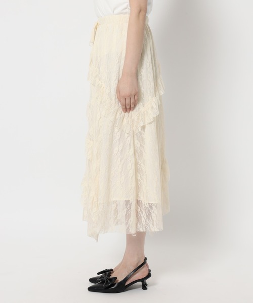 FOREVER 21（フォーエバー トゥエンティーワン）の「【2025SS】レースフリルロングスカート（スカート・レディース・ブラック/ホワイト系その他・FREE）」の16枚目の写真