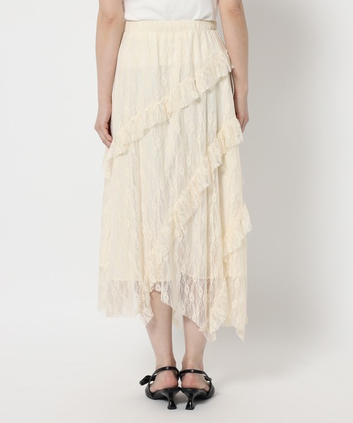 FOREVER 21（フォーエバー トゥエンティーワン）の「【2025SS】レースフリルロングスカート（スカート・レディース・ブラック/ホワイト系その他・FREE）」の15枚目の写真