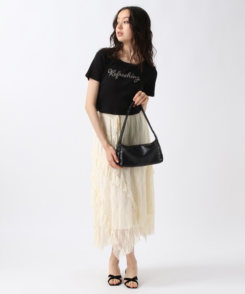 FOREVER 21（フォーエバー トゥエンティーワン）の「【2025SS】レースフリルロングスカート（スカート・レディース・ブラック/ホワイト系その他・FREE）」の22枚目の写真