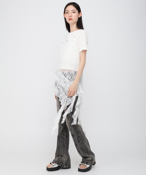 3.3 Field Trip （3.3フィールドトリップ）の「3.3Field Trip／カスケードキャミワンピース（ワンピース・レディース・ホワイト・FREE）」の2枚目の写真