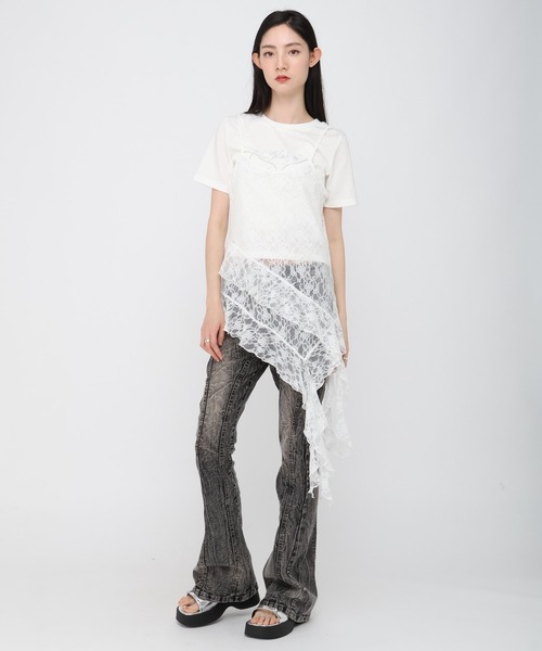 3.3 Field Trip （3.3フィールドトリップ）の「3.3Field Trip／カスケードキャミワンピース（ワンピース・レディース・ホワイト・FREE）」の3枚目の写真