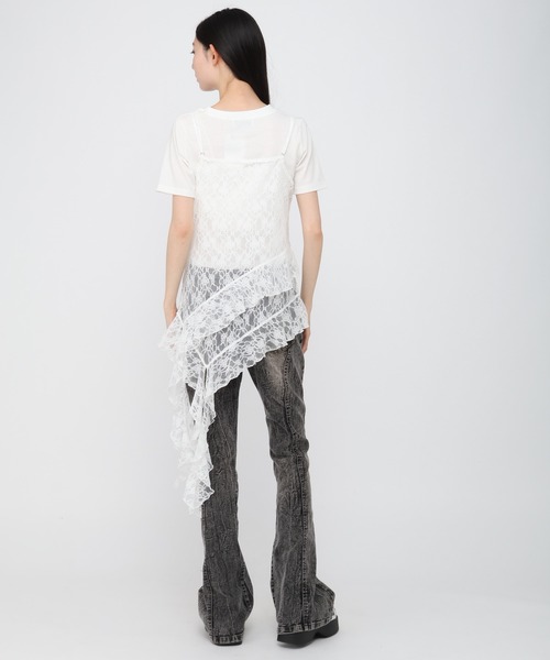 3.3 Field Trip （3.3フィールドトリップ）の「3.3Field Trip／カスケードキャミワンピース（ワンピース・レディース・ホワイト・FREE）」の4枚目の写真