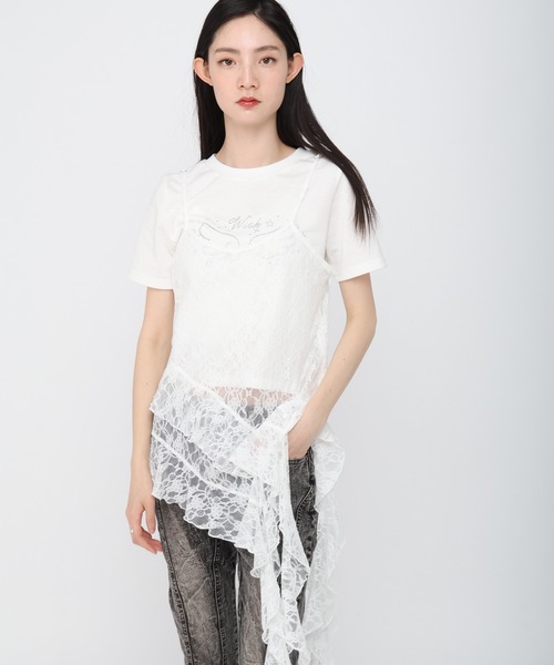 3.3 Field Trip （3.3フィールドトリップ）の「3.3Field Trip／カスケードキャミワンピース（ワンピース・レディース・ホワイト・FREE）」の18枚目の写真