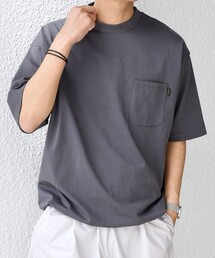 PHATEE（ファッティー）の「【SHIPS any別注】Phatee: オーガニックコットン ピスネーム スピンドル ポケット Tシャツ◇（Tシャツ/カットソー）」