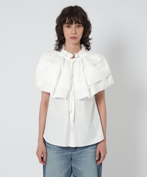 ASTRAET◆長袖ブラウス/--/コットン/WHT/5421-270-0258-0100 ASTRAET(アストラット) / 長袖ブラウス/--/コットン/WHT/5421