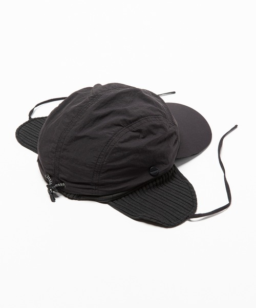 meanswhile（ミーンズワイル）の「Uneven Fabric Cover Cap（キャップ・メンズ・ブラック・FREE）」の3枚目の写真