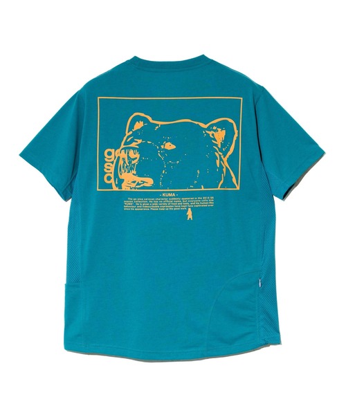 go slow caravan(ゴースローキャラバン)の「Drymix スクエアクマLOGO アクティビTEE(Tシャツ/カットソー・メンズ・ネイビー/ブルーグリーン/セージグリーン・MEDIUM/LARGE/X-LARGE)」の12枚目の写真