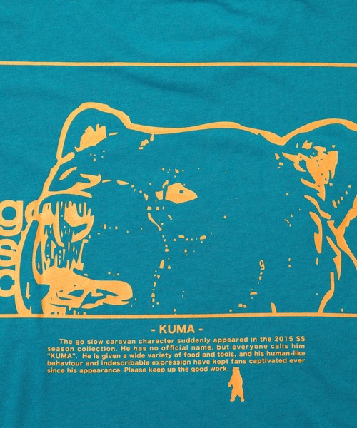 go slow caravan(ゴースローキャラバン)の「Drymix スクエアクマLOGO アクティビTEE(Tシャツ/カットソー・メンズ・ネイビー/ブルーグリーン/セージグリーン・MEDIUM/LARGE/X-LARGE)」の13枚目の写真