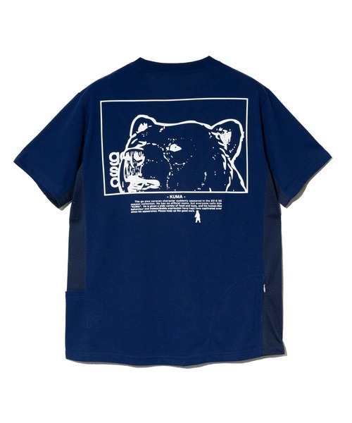 go slow caravan(ゴースローキャラバン)の「Drymix スクエアクマLOGO アクティビTEE(Tシャツ/カットソー・メンズ・ネイビー/ブルーグリーン/セージグリーン・MEDIUM/LARGE/X-LARGE)」の16枚目の写真
