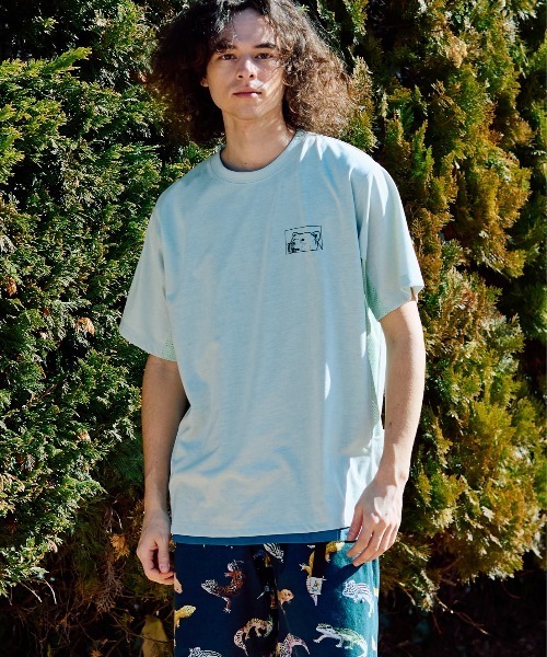 go slow caravan(ゴースローキャラバン)の「Drymix スクエアクマLOGO アクティビTEE(Tシャツ/カットソー・メンズ・ネイビー/ブルーグリーン/セージグリーン・MEDIUM/LARGE/X-LARGE)」の19枚目の写真