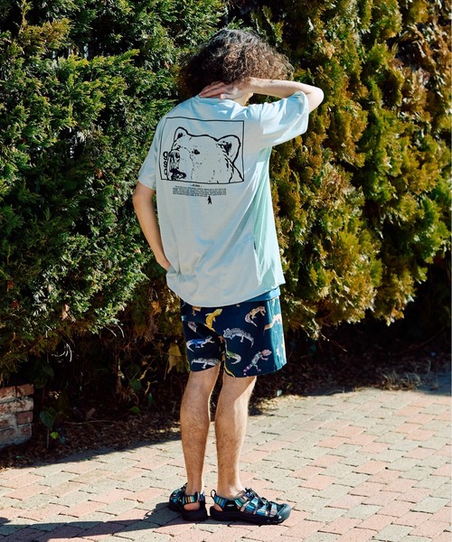 go slow caravan(ゴースローキャラバン)の「Drymix スクエアクマLOGO アクティビTEE(Tシャツ/カットソー・メンズ・ネイビー/ブルーグリーン/セージグリーン・MEDIUM/LARGE/X-LARGE)」の5枚目の写真