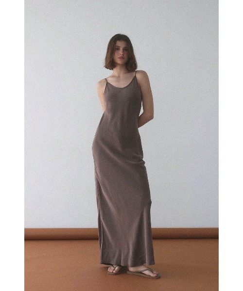 Satin Long Dress /サテンワンピース（ワンピース）｜ALEXIA