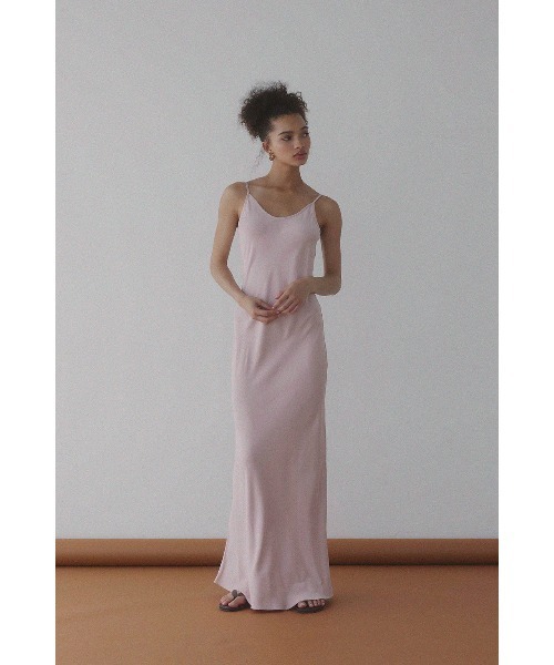 アリシアスタン デザインサテンワンピース ブラック新品タグ付 セール】Satin Long Dress /サテンワンピース（ワンピース