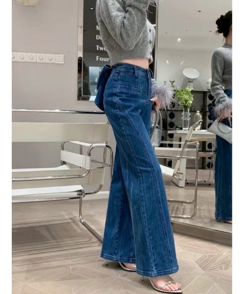 フルハンド Ambrosi DRAPERS ウール コットン デニム パンツ ルーズストレートデニムパンツ（デニムパンツ）｜HYSTERIC