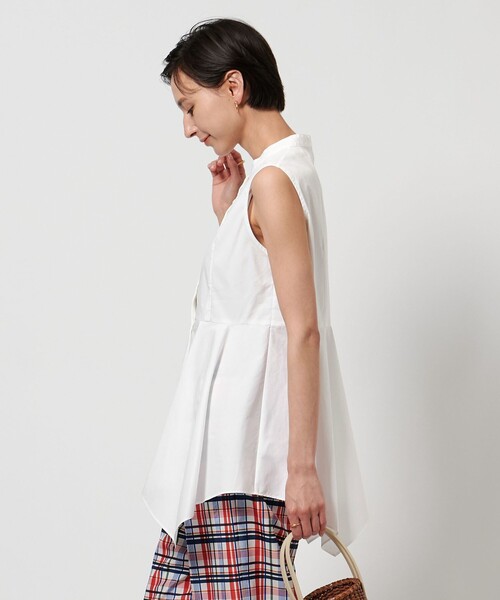 UNITED ARROWS(ユナイテッドアローズ)の「ペプラム ノースリーブ ブラウス(シャツ/ブラウス・レディース・ホワイト/ブラック・FREE)」の21枚目の写真