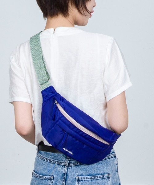 BENSIMON(ベンシモン)の「【BENSIMON】ボディバッグ ウエストポーチ ユニセックス ナイロン フランスブランド(ボディバッグ/ウエストポーチ・レディース・オレンジ/グリーン/ブルー・FREE)」の10枚目の写真