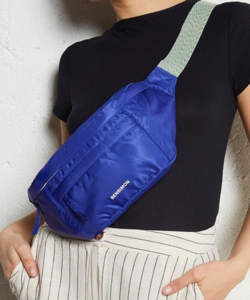 BENSIMON(ベンシモン)の「【BENSIMON】ボディバッグ ウエストポーチ ユニセックス ナイロン フランスブランド(ボディバッグ/ウエストポーチ・レディース・オレンジ/グリーン/ブルー・FREE)」の4枚目の写真