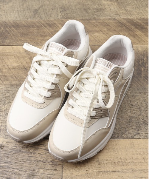 EDWIN(エドウィン)の「EDWIN スニーカー(スニーカー・レディース・ベージュ/ホワイト×ブルー・23cm/23.5cm/24cm/24.5cm)」の11枚目の写真