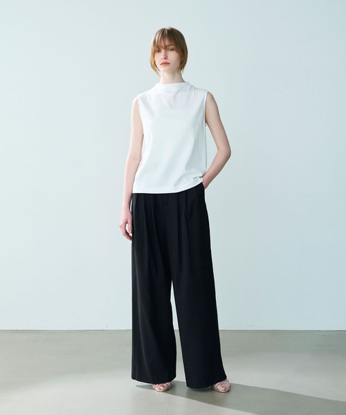 N.O.R.C（ノーク）の「ハイネックノースリーブT【クールスムース】（Tシャツ/カットソー・レディース・ブラック/オフホワイト/チャコールグレー/ブラウン・フリー）」の7枚目の写真