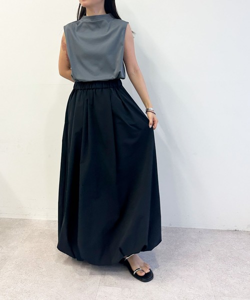 N.O.R.C（ノーク）の「ハイネックノースリーブT【クールスムース】（Tシャツ/カットソー・レディース・ブラック/オフホワイト/チャコールグレー/ブラウン・フリー）」の22枚目の写真